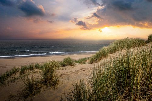 Zonsondergang aan het strand Landschapsfoto en Wanddecoratie
