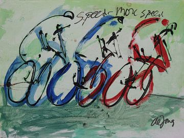 Speed more Speed, fietsers, de fiets van Leo de Jong
