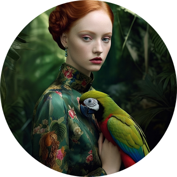 Fine art portret "Tropical paradise" van Carla Van Iersel