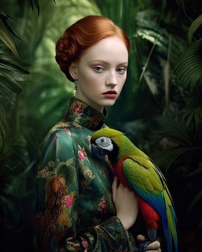 Fine art portret "Tropical paradise" van Carla Van Iersel