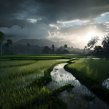 Balinese rice field by Atreyu Valentijn