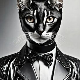 Cat in an elegant suit by Uwe Merkel