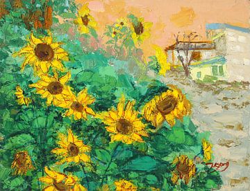 Zonnebloemen van Jukyong Park