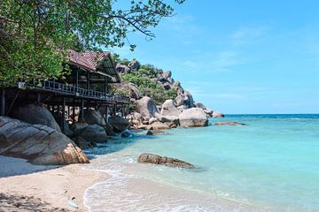 Tropisch strand in Koh Tao, Thailand van Suzanne Schuringa