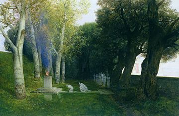 Arnold Bocklin,Heilige Grove, 1886 Olie op Panel Foto