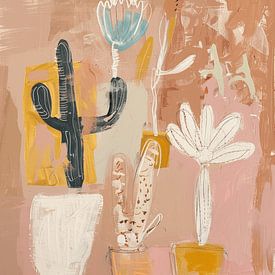 Vrolijke cactusfamilie, illustratie van Studio Allee