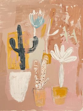 Famille de cactus joyeux, illustration sur Studio Allee