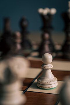 Pawn on Chessboard by Sidney van den Boogaard