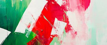 Abstract colour elements in red-green by Poster Art Shop