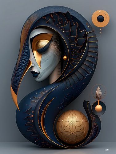 sculptuur uit dier en mens