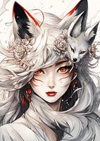 Portrait of a Female Kitsune