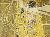 Kaart van Amsterdam Centrum met de Kus van Gustav Klimt van De Kaartenwinkel thumbnail
