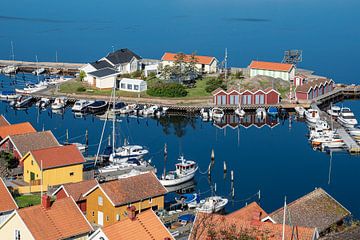 Blick auf die Stadt Fjällbacka in Schweden. von Rico Ködder