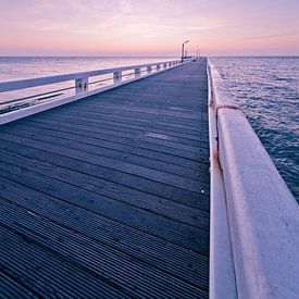 zonsondergang staketsel Nieuwpoort van mario vanparys