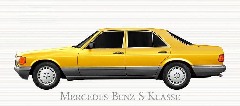 Mercedes-Benz S-Klasse W 126 in yellow von aRi F. Huber