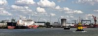 Skyline op Rotterdam vanaf de Nieuwe Waterweg by M  van den Hoven thumbnail