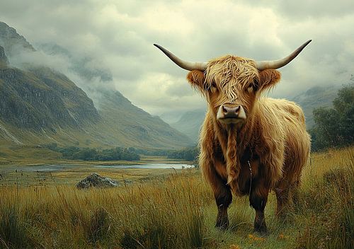 Schotse Hooglander Hoogland Koe