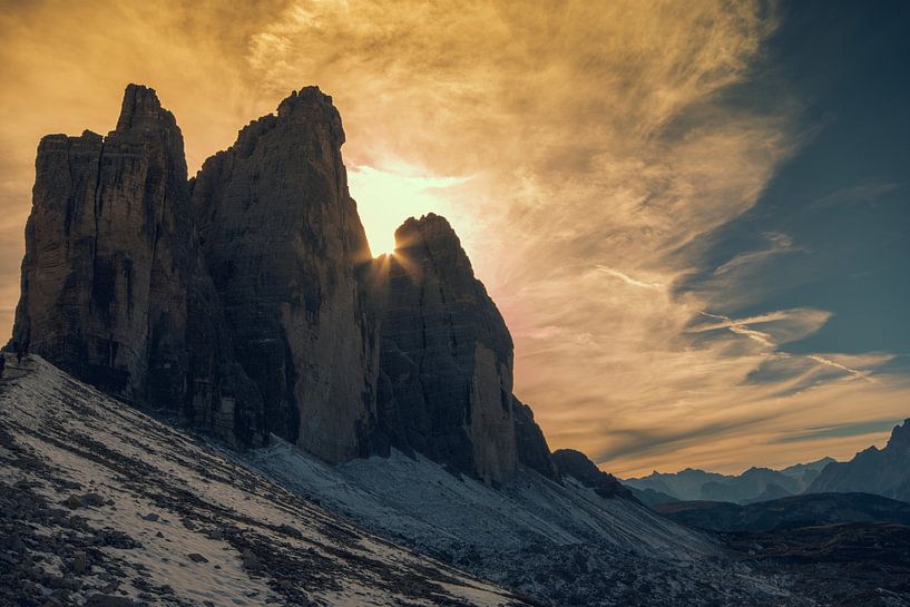 Coucher de soleil près des Trois Cimets par Hermann Schmider