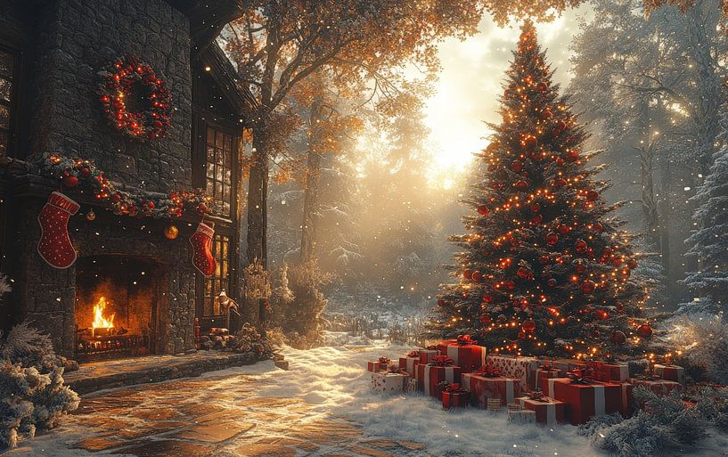 Gezellige kerst woonkamer van Lufy