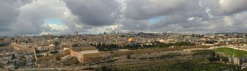 Jeruzalem, panoramisch uitzicht. van Michael Semenov