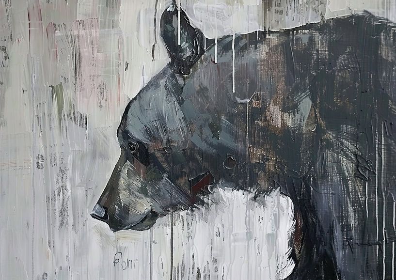 Moderne Hundekunst | Hundegeflüster von Blickfänger Gemälde