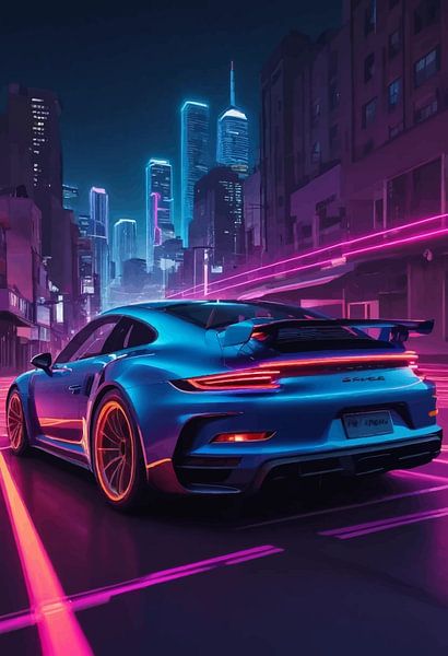 Porsche 911 GT3 RS – Synthwave Neon by MIROKKU