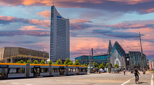 Mitten in der Leipziger Innenstadt in Sachsen