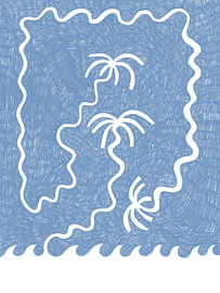 Wavy Palm Island von Shatha Al Dafai