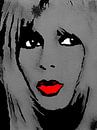 Brigitte Bardot - Lippenstift von Kathleen Artist Fine Art Miniaturansicht