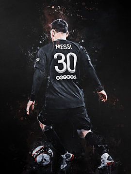 Messi Watercolort van Muh Asdar