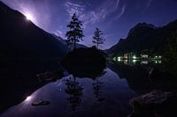 Vollmondnacht am Hintersee in der Ramsau