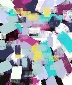 Une symphonie de joie de vivre - peinture abstraite colorée sur Susanna Schorr
