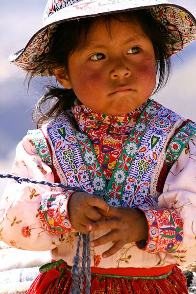 Peruanisches Mädchen von Gert-Jan Siesling