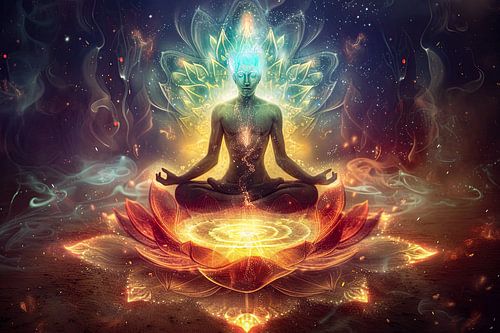 digitaal spiritueel beeld meditatie