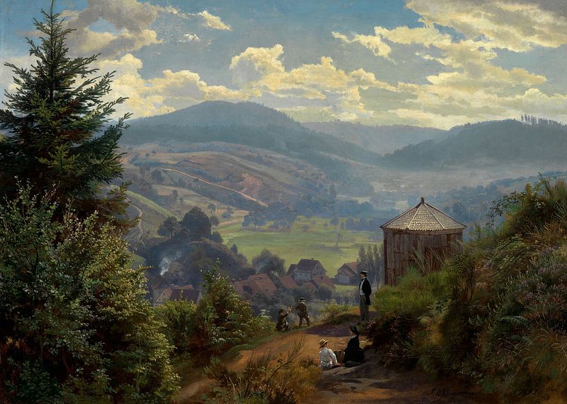 The Oberbeuerner Valley from Mount Cäcilienberg, Johann Wilhelm Schirmer by Masterful Masters