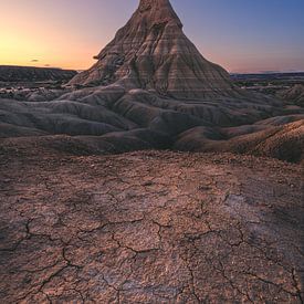 Spanje Navarra Bardenas Reales Blauw uur van Jean Claude Castor