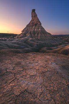 Spanje Navarra Bardenas Reales Blauw uur van Jean Claude Castor