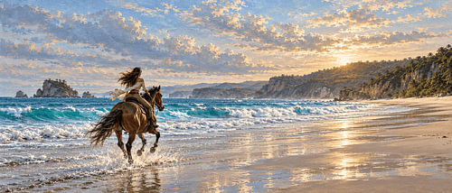 La liberté à cheval sur la plage de Nihiwatu, à Sumba, en Indonésie