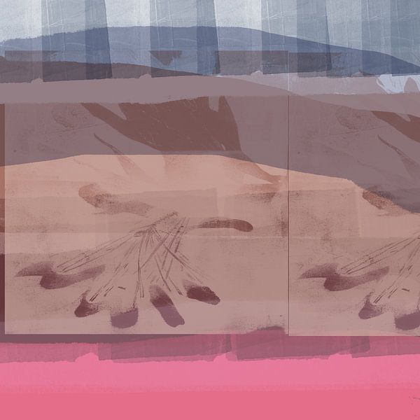 Paysage abstrait serein dans les tons chauds de la terre par Dina Dankers