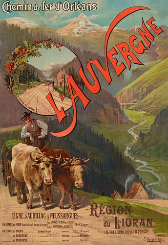 Hugo d' Alési - Chemin de fer d'Orléans. De Auvergne. Région du Lioran (Le Puy Lioran) (1893)Hugo d' Alési - Chemin de fer d'Orléans. L'Auvergne. Région du Lioran (Le Puy Lioran) (1893)