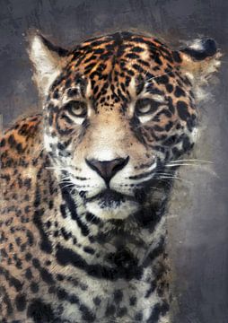 The Leopard ( oilpaint ) by Bert Hooijer
