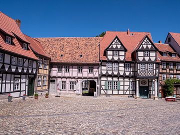 Huizen van de oude binnenstad van Quedlinburg in Saksen-Anhalt van Animaflora PicsStock