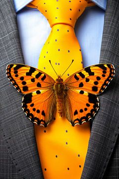 Butterfly in his tie by haroulita
