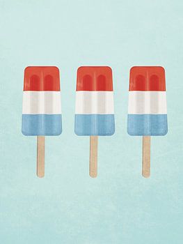 Minimal Art Vintage Sommer Eiscreme Eis am Stiel