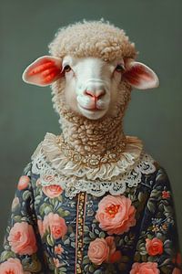 Portrait eines Schafes