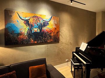 Customer photo: Scottish Highlander Cow | Scottish Highlander by Eye catching paintings