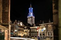 Beleuchteter Glockenturm in Kampen, Overijssel von Fotografiecor .nl Miniaturansicht