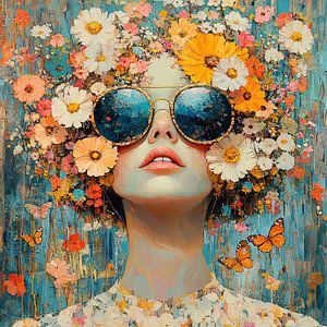 Sonnenbrille Blumen | Frauen Sonnenbrille Blumen