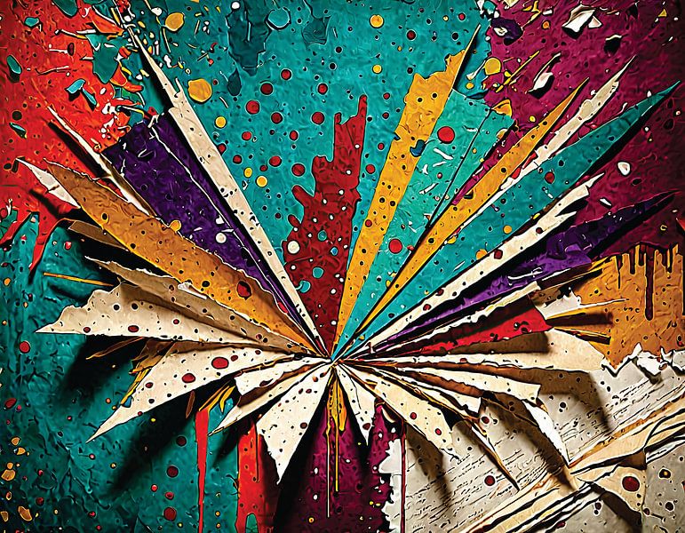 Abstract collage 2 van Timba Art