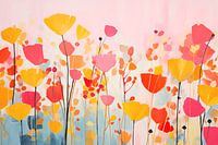 Poppies, Abstract and Minimalist